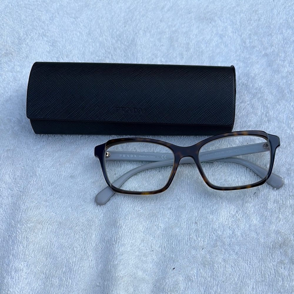 Prada Brown Frame Glasses with Black Case